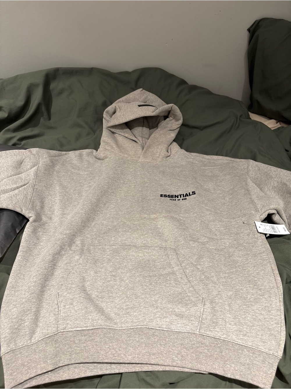 Essentials Men’s Heather Gray Pullover Hoodie